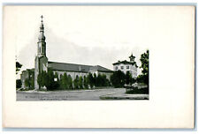 c1905 St. Marys Catholic Church & School New Albany Indiana IN Postcard picture