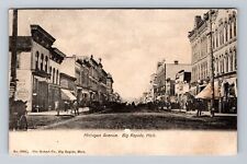 Big Rapids MI-Michigan, Michigan Avenue, Antique, Vintage c1936 Postcard picture