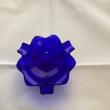 Vintage Mid Century Art Deco Footed Cobalt Blue Ashtray picture