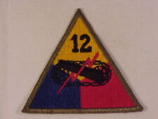 ORIGINAL, RARE &  MINT 12th Armored Division 