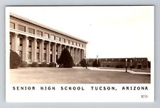 Tucson AZ-Arizona RPPC, Senior High School, Real Photo c1940 Vintage Postcard picture