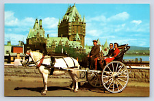 Vintage Postcard calèche ride Quebec Canada picture