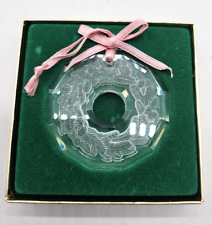 Lenox Crystal Christmas Wreath Ornament In Original Box picture