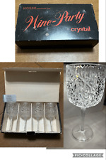 Vintage Plastic Crystal Wine Glasses USA Made Norse Products Barware Set Of 4 picture
