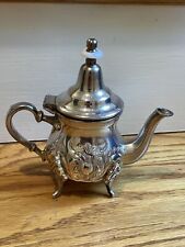 Vintage FES Moroccan Engraved Teapot / Coffee Pot DALLAH Metal picture
