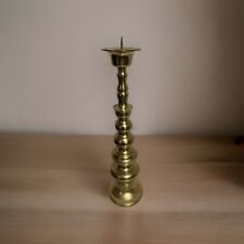 Vintage Japan Mid-Century 19” Tall Brass Candlestick Tapered Candle Holder picture