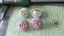 Chanel Button Lot of 4 tweed ,  metal made in France picture