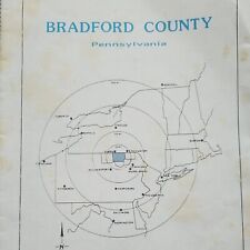 Bradford County Map 1988 💥Rercreation & Historic Sites Tourist Guide NTRPDC picture