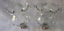 Home Interiors Homco 2 Fluted Design Glass Votive Cups Sconce Candle Holders  picture