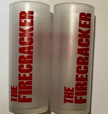 2 Vintage Seagram's 7 The Firecracker w/ Drink Recipe Frosted Glass Tumblers 6