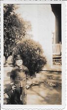 Vintage 1944 Snapshot Photo Cute Young Boy Policeman Costume Pensacola Florida picture
