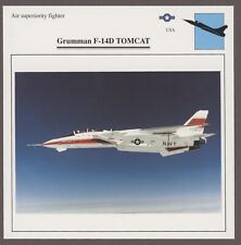Grumman F14D Tomcat Warplanes Military Aircraft Edito Service Card USA picture