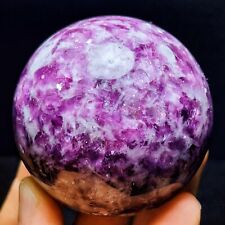 Rare 342G Natural Plum Blossom Tourmaline Unicorn Gem Crystal Ball Healing L1488 picture