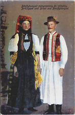 Romania Banffyhunyad Huedin Married Couple Cluj Vintage Postcard C146 picture