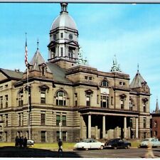 c1950s Waterloo, IA Old Black Hawk County Courthouse Photo Chrome Postcard A62 picture