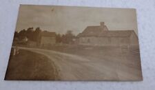 Antique RPPC Real Photo Postcard House On Dirt Road Handwritten Note Back picture