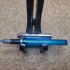 Vintage Sheaffer's Blue & Chrome Cartridge Fountain Pen    picture