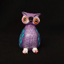 GORGEOUS OAXACAN WOOD CARVING OWL ALEBRIJE. MEXICAN FOLK ART. picture