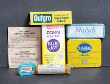 Vintage NoDoz, Midol, BiSoDol, Outgro, Tyrozets, Corn Plasters, Dental Poultice picture