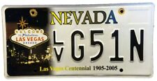 BLOWOUT SALE - Vintage Nevada Centennial Las Vegas License Plate #LVG51N picture