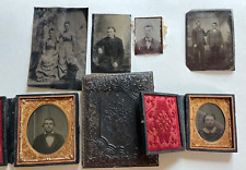 Wisconsin Tintype set lot nice Case antique 1800’s 9th century photograph photo picture