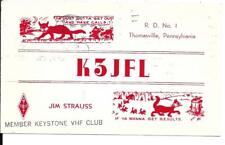QSL 1960 Thomasville PA    radio card    picture