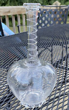 JULISKA AMALIA OPEN DECANTER 9 1/4” Art Glass Swirl Design Clear Signed Vase picture