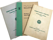 1956-58 PORTLAND STATE Bulletin Directory PHONE BOOK LOT Student Faculty Campus picture