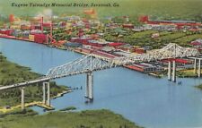 Savannah GA Georgia, Eugene Talmadge Memorial Bridge, Vintage Postcard picture