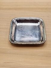 Vintage Santa Fe Railroad I.S. Co Silver Plate Butter Pat / Tray.  picture