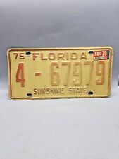 1975 Florida License Plate Sunshine State 4-67979 Craft Mancave picture