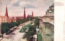 Milwaukee WI Wisconsin, Grand Ave from Eighth St, Vintage Postcard picture
