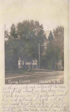 RPPC Huron South Dakota Congregational Church c1907 Real Photo Postcard picture