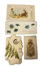 Lot of 4 Vintage Greeting, Best Wishes, Christmas Easter Cards picture