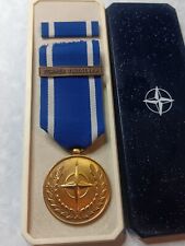 NOS NATO IN SERVICE OF PEACE & FREEDOM FORMER YUGOSLAVIA W/RIBBON ISSUE BELGIUM picture