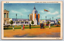 Chicago IL-Illinois, 1933 Chicago World's Fair, Illinois Host House, Postcard picture