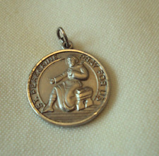 BEAUTIFUL VINTAGE ST. PEREGRINE PRAY FOR US ROUND MEDAL/BLESSED MOTHER   #T1 picture