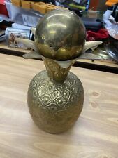 Vintage MCM  Heavy BRASS Pineapple With Round Brass Ball picture