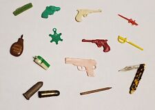 Cracker Jack Prize Toy Vintage Lot 14 Guns Knife Bullets Whistle Swords Badge picture