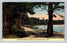 Traverse City MI-Michigan, Birchwood Road East Bay Vintage c1914 Postcard picture