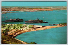 San Diego Bay Cabrillo National Monument Postcard Chrome picture