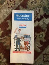 Vintage 1978 Exxon Houston And vicinity Gas Station Travel Road Map picture