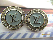LOUIS VUITTON LV  2 buttons gold tone metal , blue  18mm LOT 2 picture
