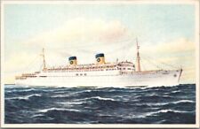 Vintage 1930s HOME LINES Steamship Steamer Postcard S.S. HOMERIC / Printed Italy picture