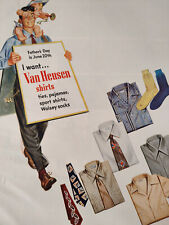 1948 Esquire Art Ad Advertisements Mens VAN HEUSEN shirts Holeproof Socks picture