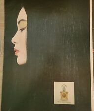 1965 Mitsouko By Guerlain Perfume Bottle Asian Woman Black Hair vintage ad picture