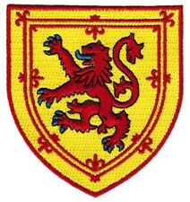 SCOTLAND PATCH embroidered COAT OF ARMS EMBLEM LION RAMPANT SCOTTISH FLAG SHIELD picture