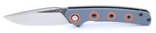 Two Sun Folding Knife Gray With Orange G10 Handle 14C28N Plain Edge TS277 picture