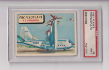 1957 Topps Planes #9 RED Back Propeloplane PSA NM 7 Short Print TOUGH Centered picture