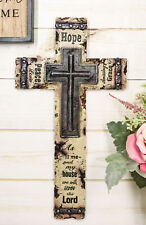 Rustic Western Christian Love Hope Peace Amazing Grace Bible Verse Wall Cross picture